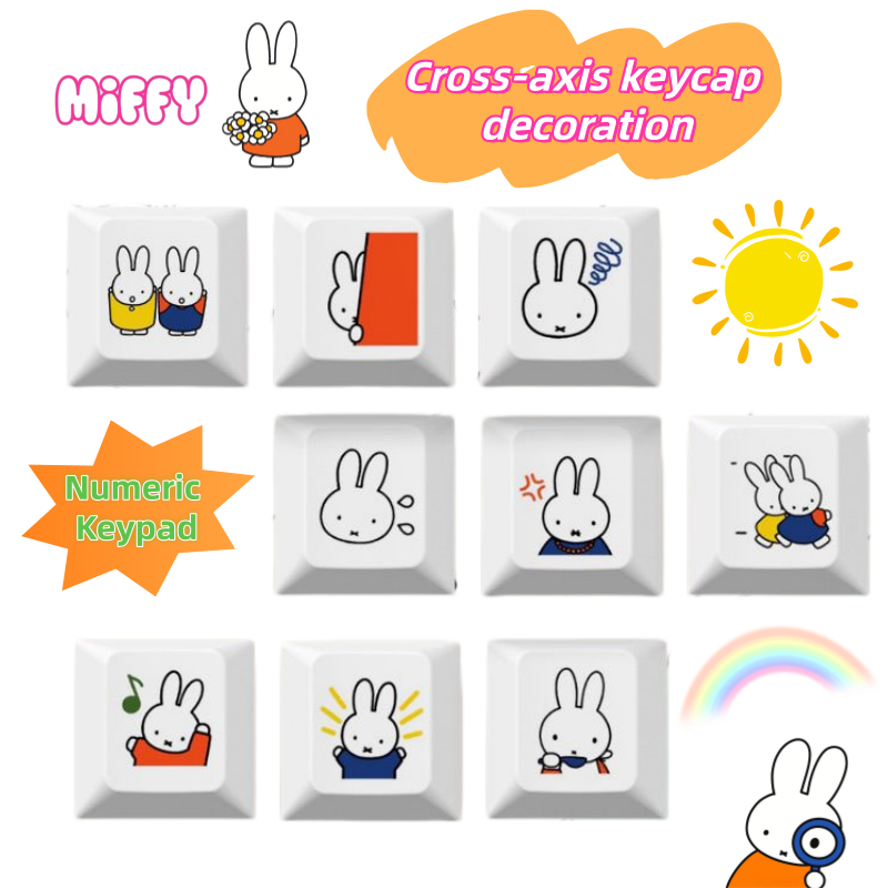 Mechanical Keyboard - Nouveau keycap Miffy le lapin, motif