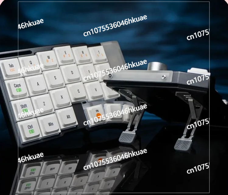 Mechanical Keyboard - Clavier fendu avec boutons, sans fil,
