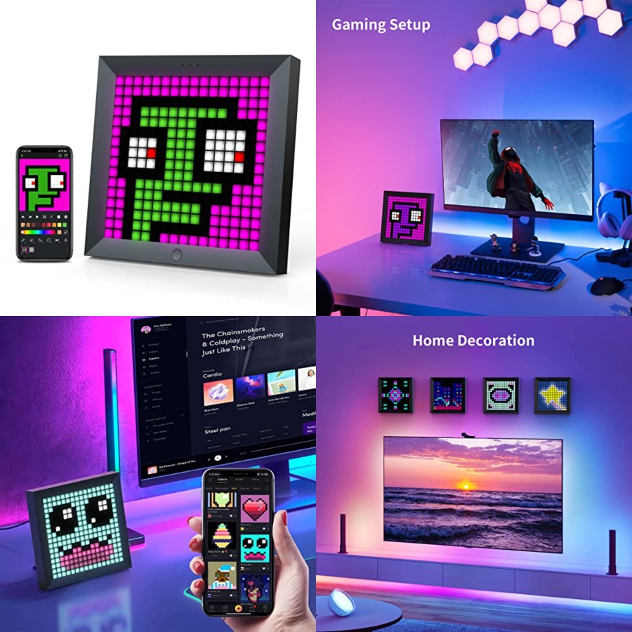 Pc Gaming Desk - Panneau d'affichage LED à pixels, compatible
