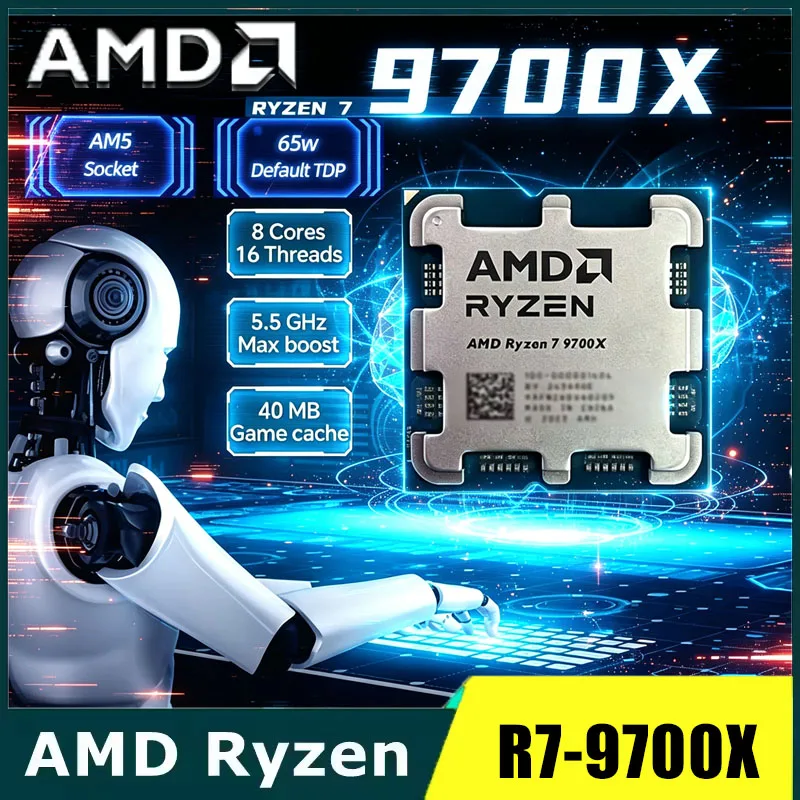 Amd Cpu Ryzen 7 - Processeur AMD Ryzen 7 9700X 3,8