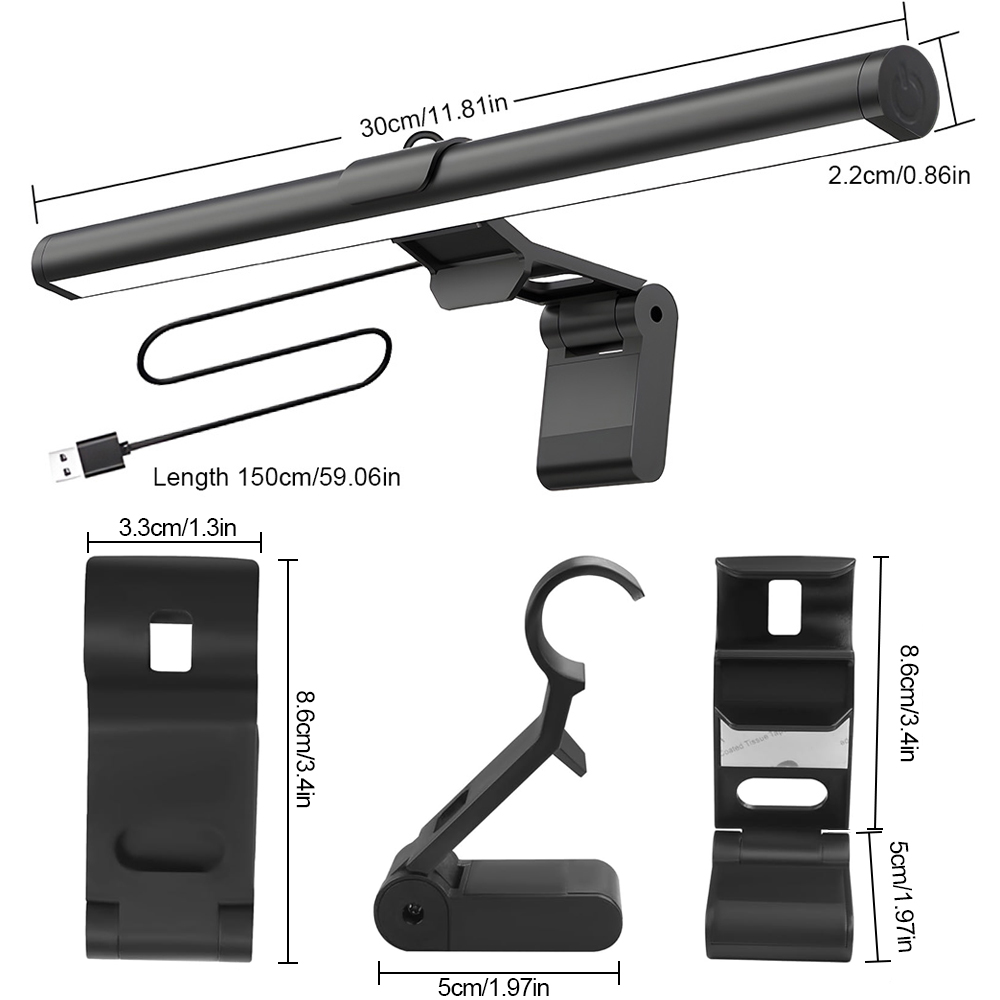 Pc Gaming Desk - Barre lumineuse suspendue pour écran d'ordinateur