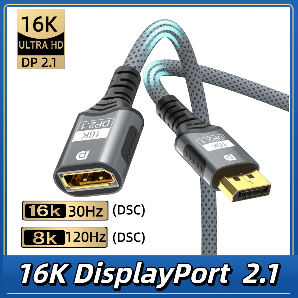 High Refresh Monitor - Câble d'extension DisplayPort 2.1 54 Gbps,