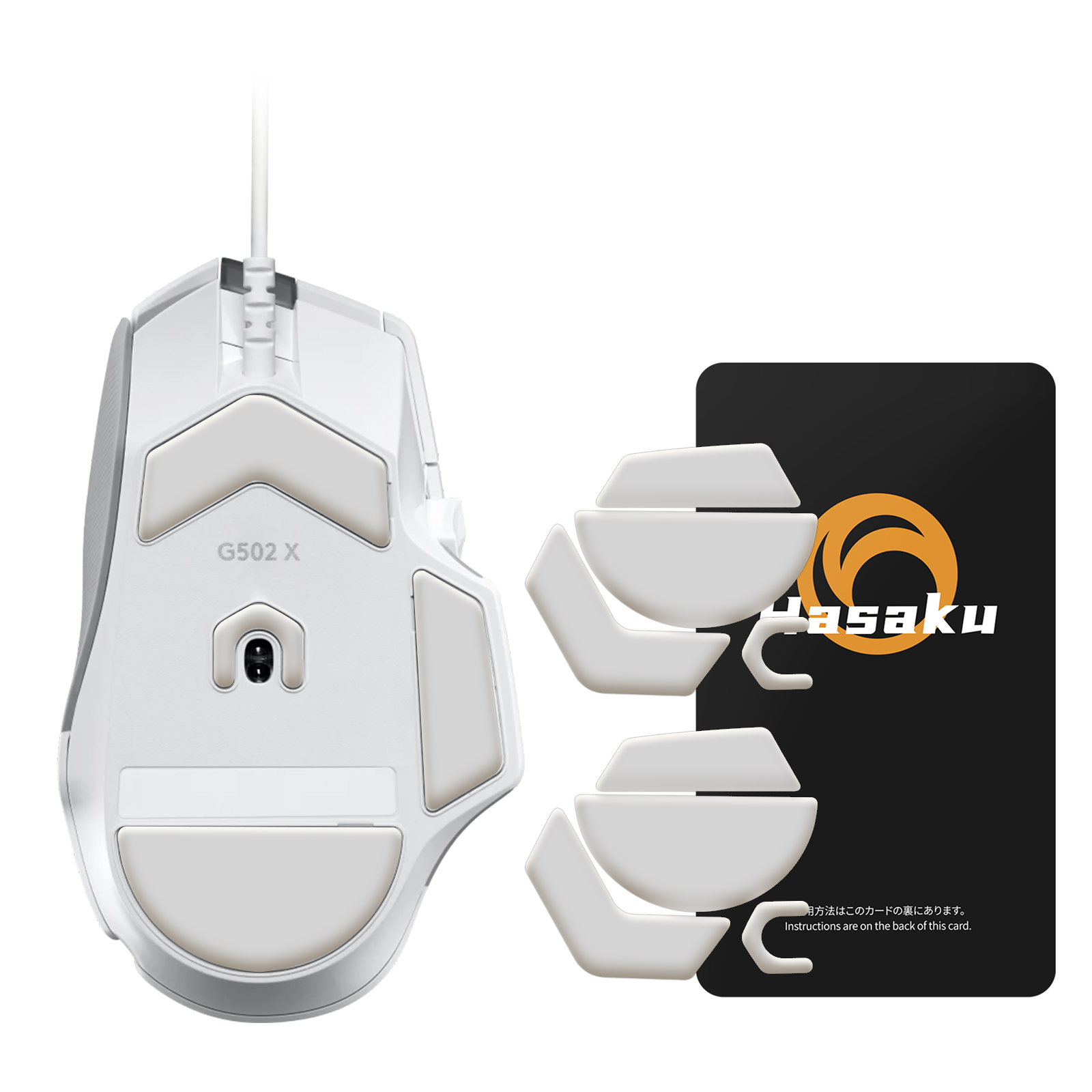 Logitech Mouse G502 - HASAKU-Patins de pieds de souris de