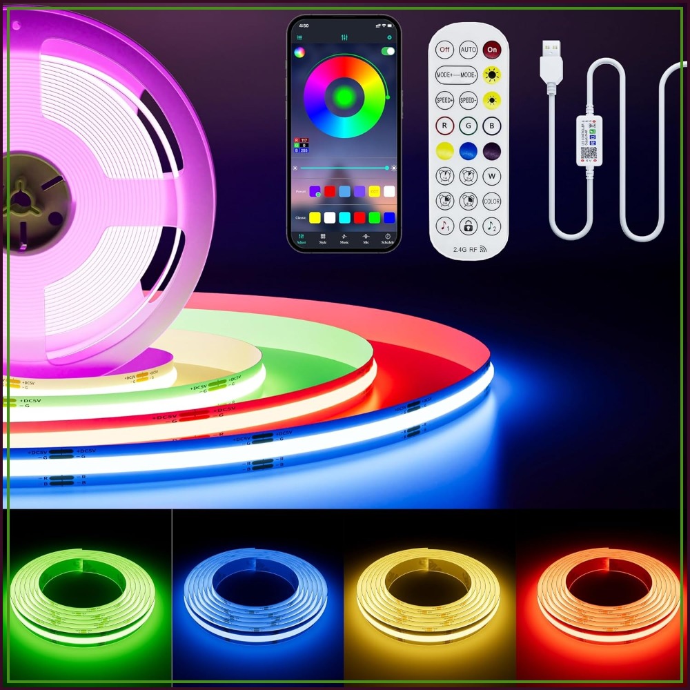 Rgb Light Strip - Bande lumineuse LED COB RGB USB