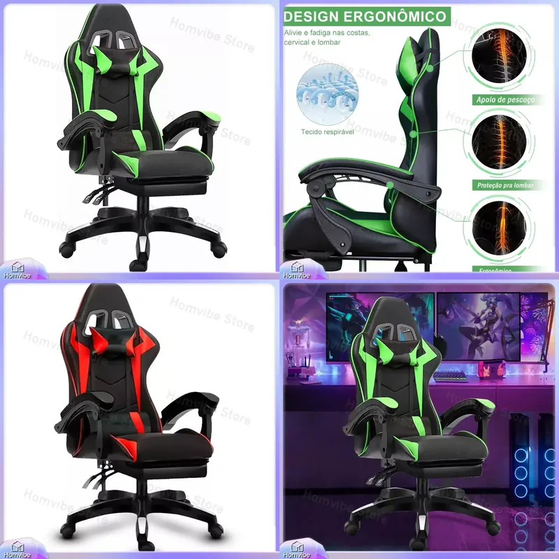 Pc Gaming Desk - Chaise de jeu ergonomique à dossier