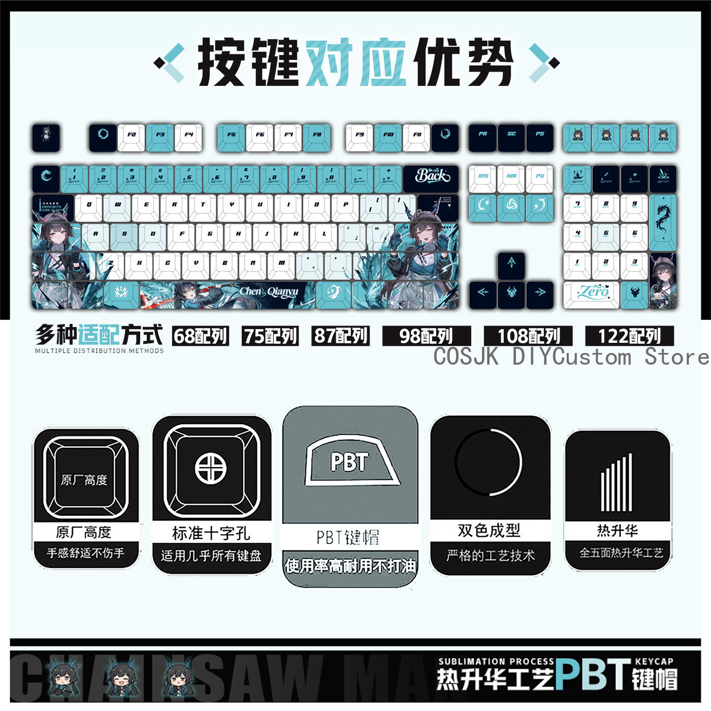 122 touches d'ordinateur migno - Mechanical Keyboard avis et prix