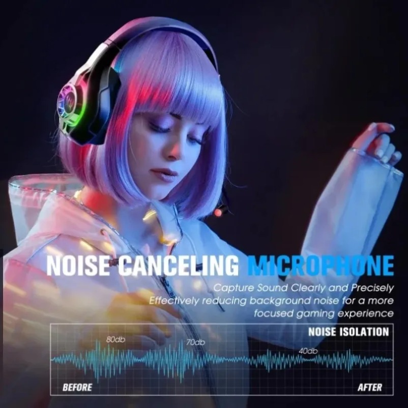 Casque de jeu sans fil Bluetoo - Pc Gaming Vs Ps5 avis et prix