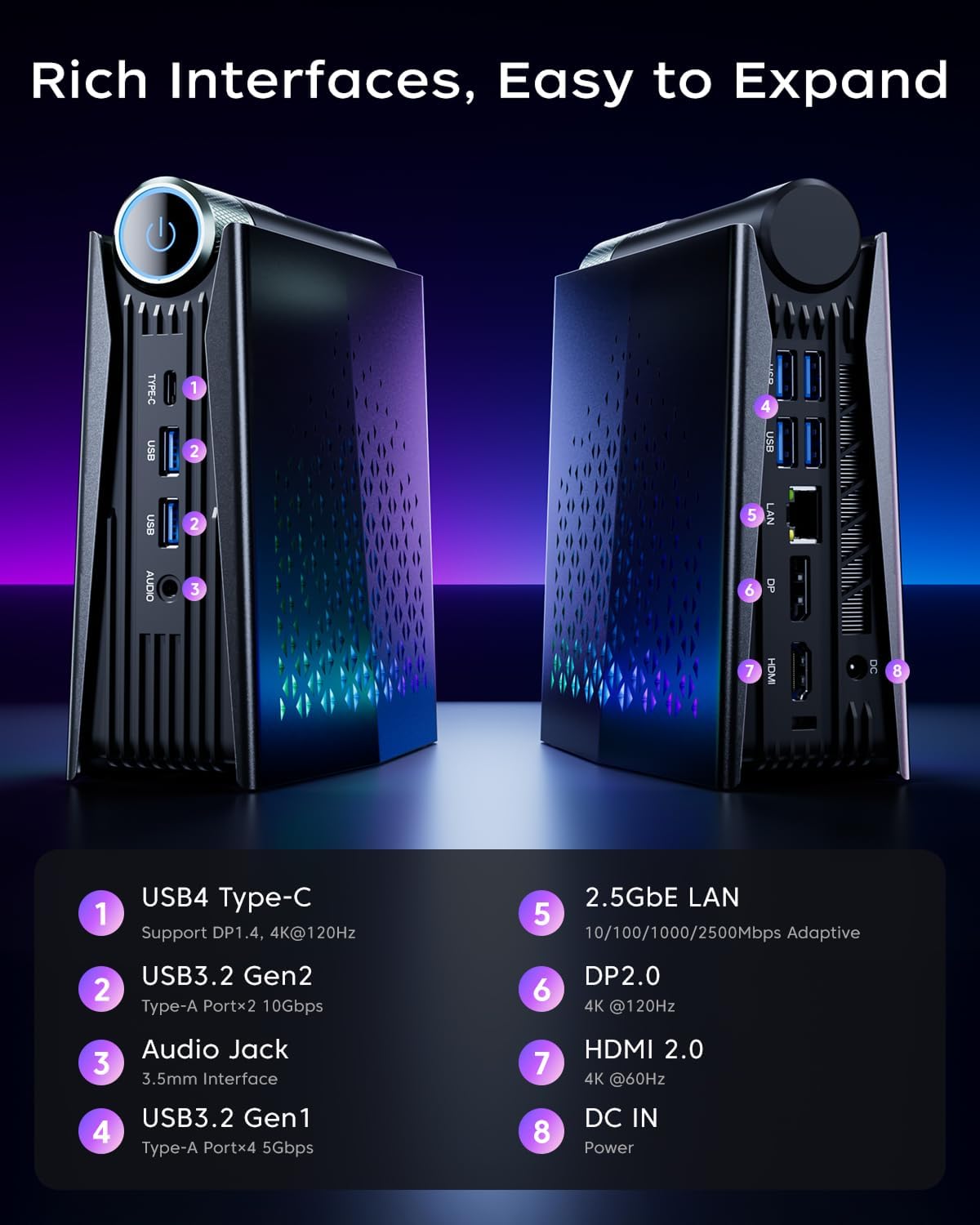 Mini PC de jeu KAMRUI Ryzen 7  - Pc Gaming Amd Ryzen 7 avis et prix