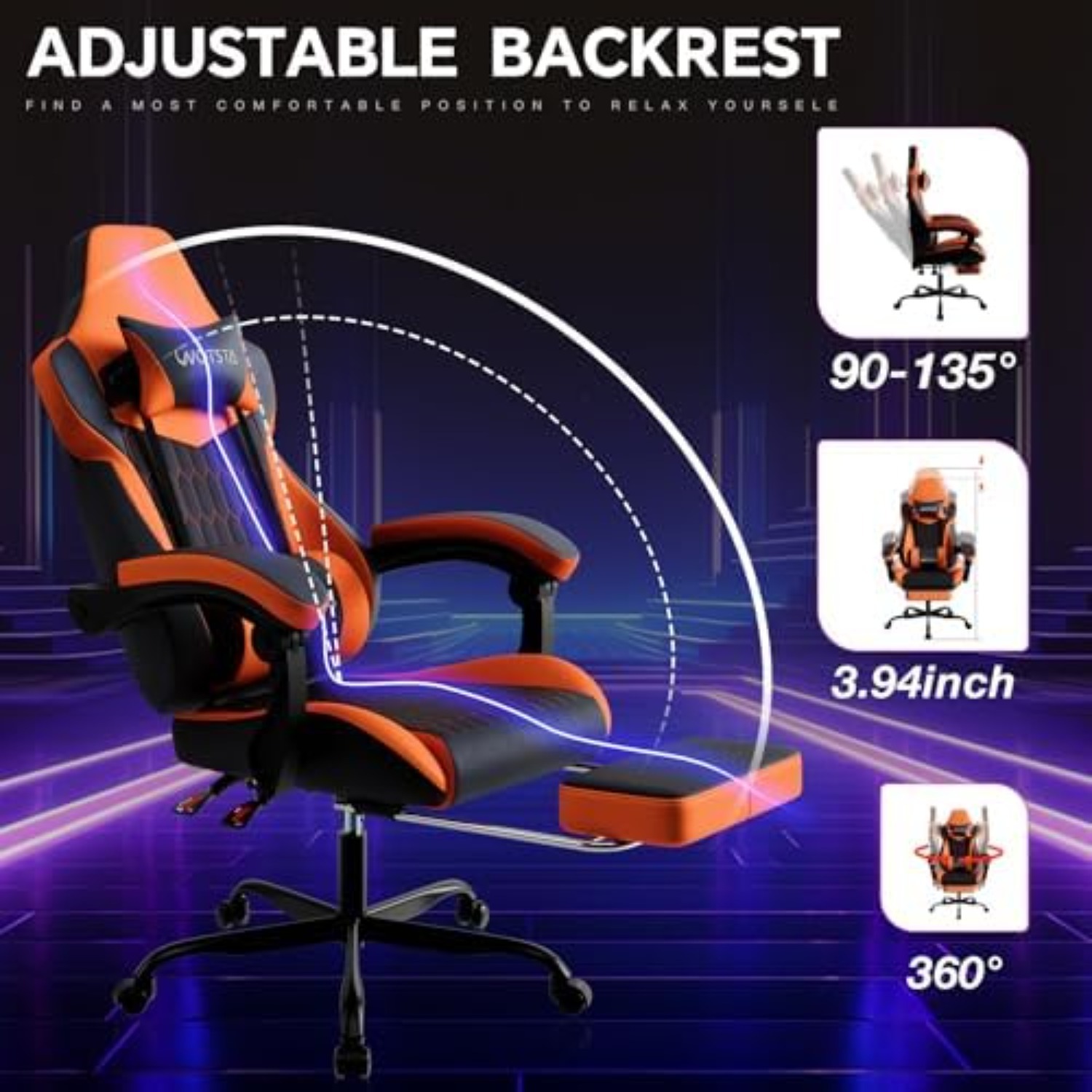 Chaise de jeu avec repose-pied - Gaming Chair avis et prix